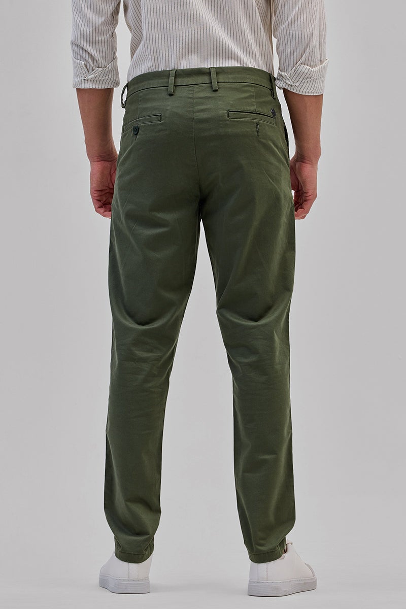SNITCH Army Green Slim Fit Trousers - Image 5